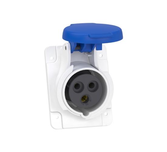 Контакт за монтаж на табло Pratika, прав, винт.свърз.- 16A- 2P+E- 200...250V AC main image