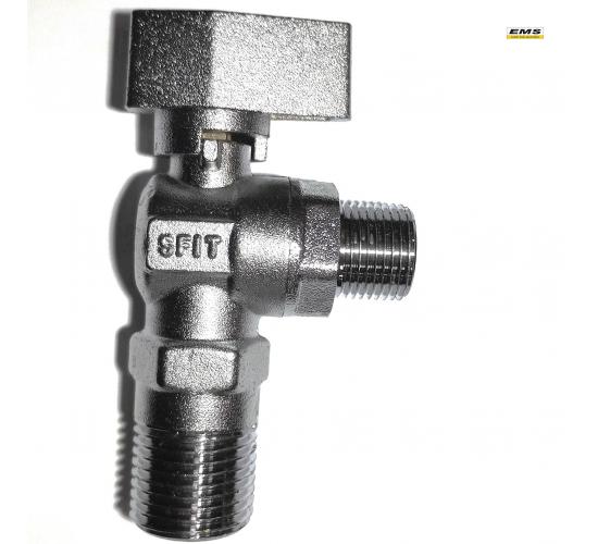 Кран сферичен ъглов 1/2"-3/4"  тежък модел main image