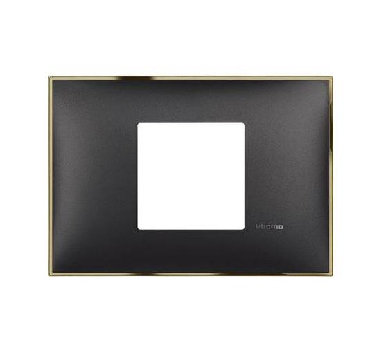 Рамка 2 модулна за монтаж на конзола 3 модулна Classia черно/злато R4819BD main image