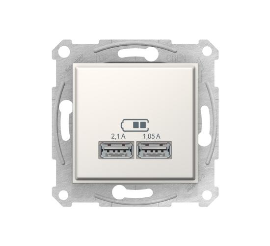 USB зарядно 2.1 A - крема SDN2710223 OLD SERIES разпродажба main image