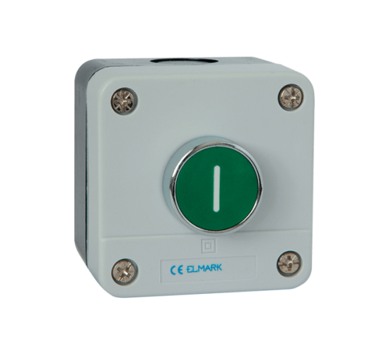 Кнопка с един бутон с пружинно връщане EL1-B102 1НО IP44 зелен main image