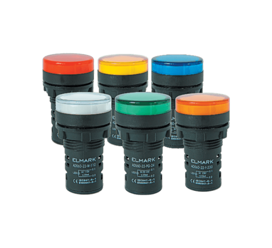 LED индикатор AD56-22-A-24 кехлибар 22 мм 230V  main image