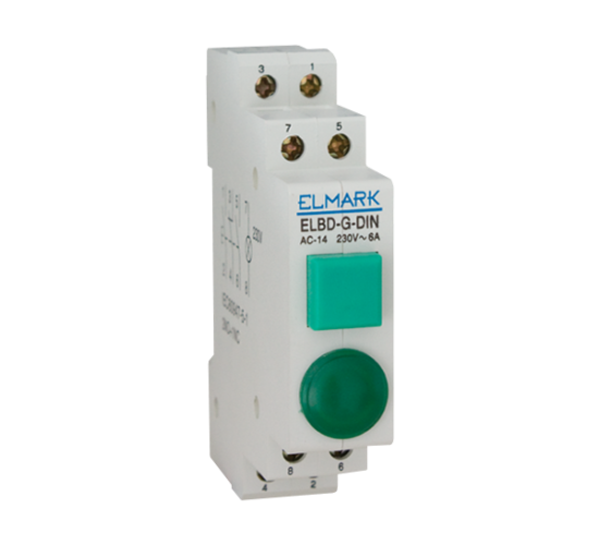 БУТОН С ЛАМПА ELBD-R-DIN 1НО+2НЗ ЧЕРВЕН 230V main image