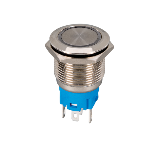 БУТОН КРЪГЪЛ С LED ИНДИКАТОР EL-2211DZG 1NO+1NC IP65 ЗЕЛЕН main image