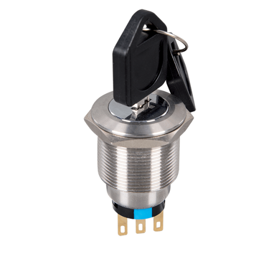 ПРЕВКЛЮЧВАТЕЛ ДВУПОЗИЦИОНЕН С КЛЮЧ EL-22Y2 1NO+1NC IP65 ЧЕРВЕН main image