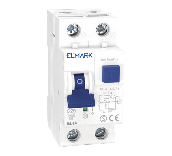 ЕЛЕКТРОННА КОМБИНИРАНА ДЕФЕКТНОТОКОВA ЗАЩИТA RCBO JEL4A 6KA 2P 32A/30MA main image