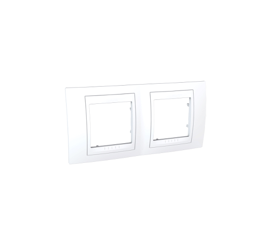 Рамка двойна Unica Plus бяла ДО ИЗЧЕРПВАНЕ НА КОЛИЧЕСТВАТА main image