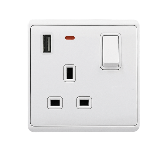 LONDON ЕДИНИЧЕН Контакт с 2Р СВ.КЛЮЧ + USB БЯЛ main image