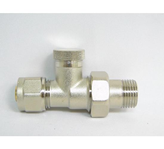 Вентил радиаторен секретен прав с адаптор ф16 main image