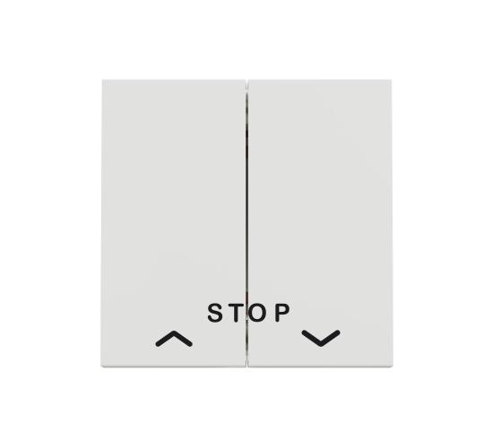 Бутон за щори + STOP 10A 2 модулен бял NU323718 main image