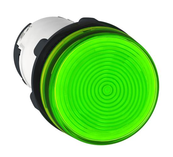 Сигнална лампа пластмасова зелен с леща за BA9s крушка, <= 250 V main image