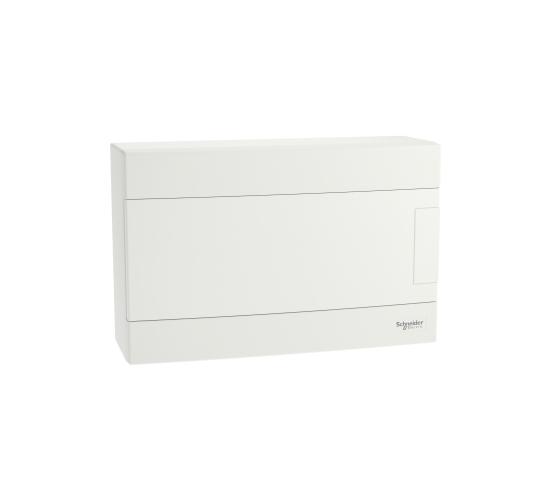 Модулно табло Easy9 EU открит монтаж 1х12 модула 2 клеми земя/нула бяла врата main image