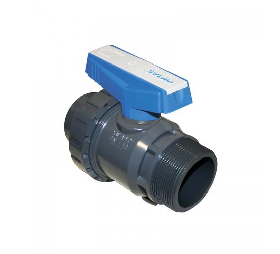 ПВЦ Кран сферичен за лепене с външна резба ф75 x 2 1/2" main image