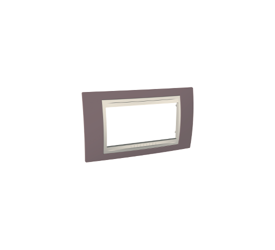 Рамка 4 модула Unica Plus бледоморав/слонова кост main image