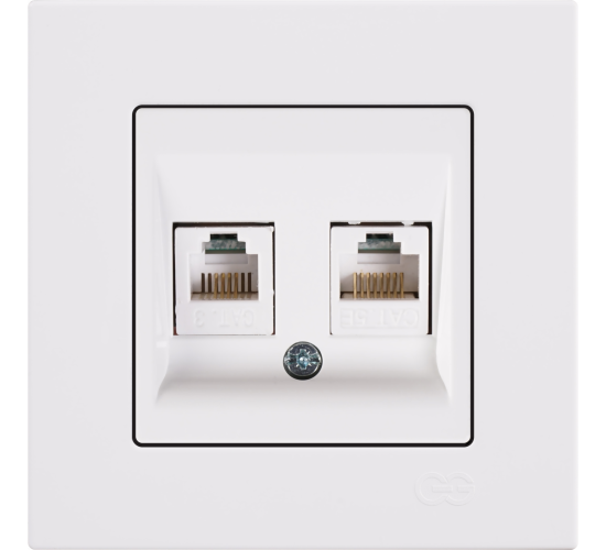 Контакт за телефон+компютър Eqona бял main image