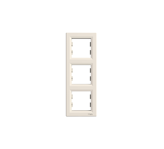 Рамка тройна вертикална Asfora крем main image