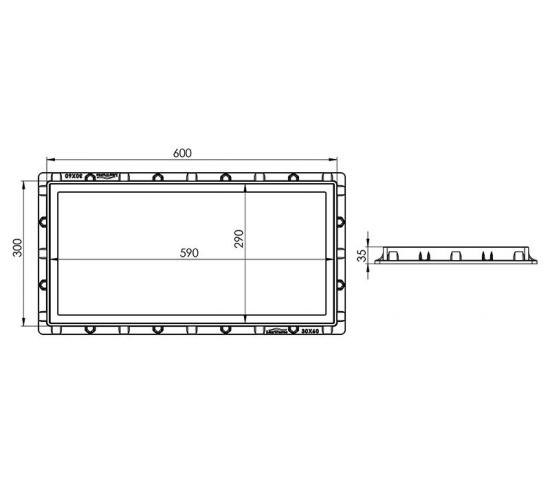 Капак за шахта 30х60см main image