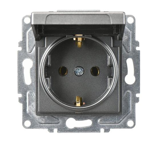 Контакт Егона с капак тъмно сив механизъм main image