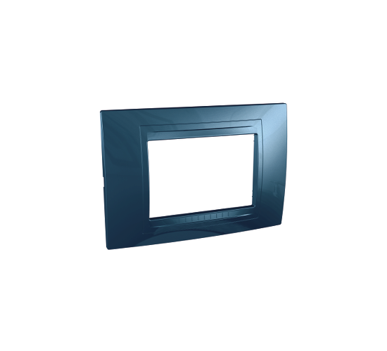 Рамка 3 модула Unica Allegro ледено син main image