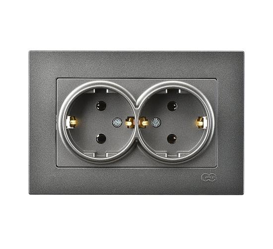 Контакт Егона двоен тъмно сив main image