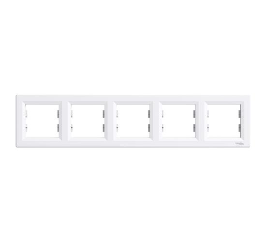 Рамка петорна хоризонтална Asfora бялa main image