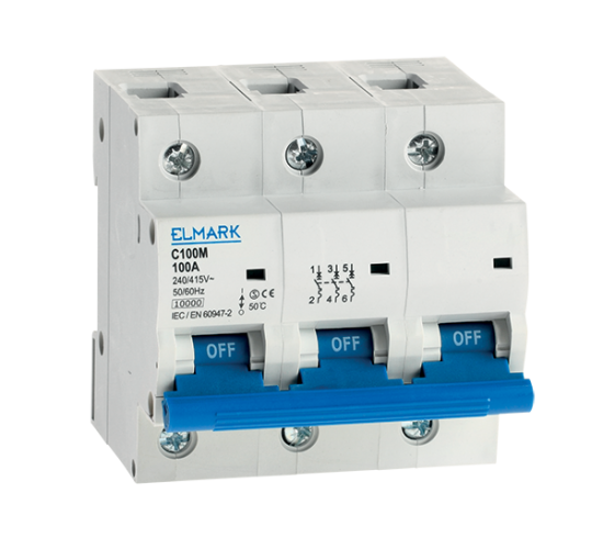 Автоматичен прекъсвач 3P 80A 10kA крива D 400V 10kA main image