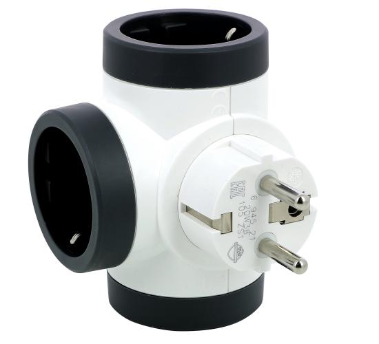 Разклонител троен за контакт въртящ main image