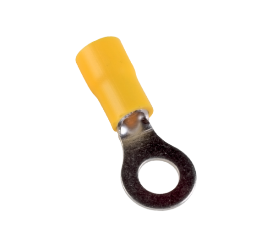 Кабелна обувка изолирана жълта 4-6мм2 отвор 6мм/цена за 100бр пакет/ main image