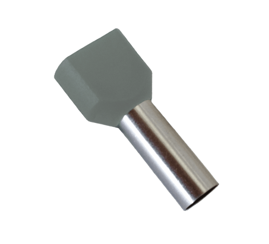 Кабелен накрайник изолиран 2х2.5мм2 TЕ2510/сив/100бр в пакет main image