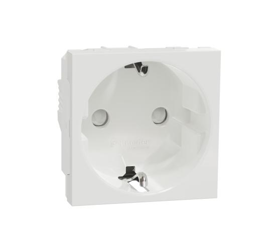 Контакт шуко с Детска защита 2P+E 16A бял механизъм New Unica NU303718 main image