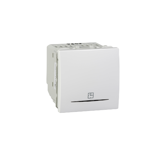 Ключ единичен схема 1 двумодулен бутон с времезакъснител 8А 250VAC механизъм Unica бял main image