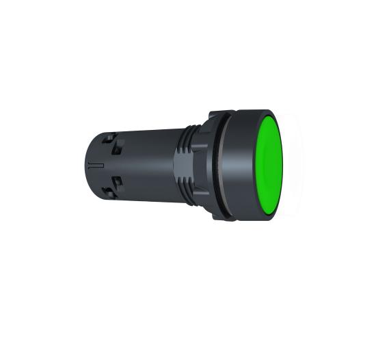 Бутон пластмасов зелен 22 мм пружинно връщане  1NO main image