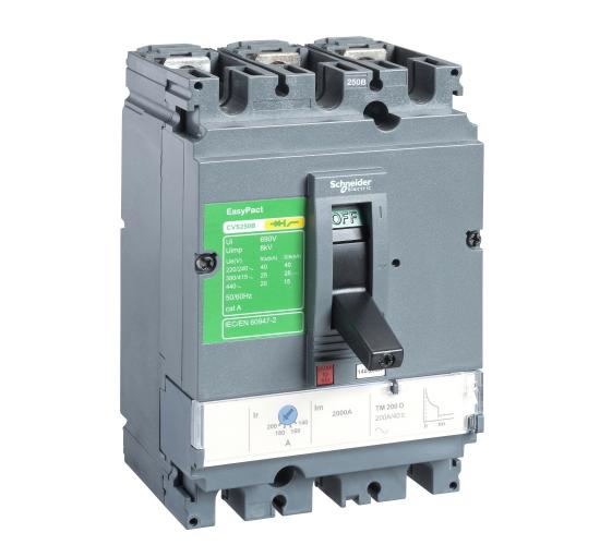 Автоматичен прекъсвач CVS250B TM200D 3P 200A 25kA 415VAC 50/60 Hz main image