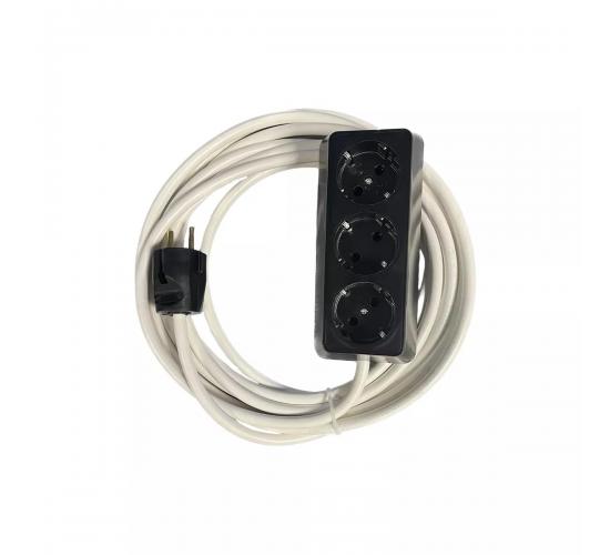 Разклонител троен черен с шнур 5метра main image