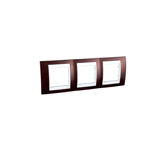 Рамка тройна Unica Plus теракота/бял ДО ИЗЧЕРПВАНЕ НА НАЛИЧНОСТИТЕ main image