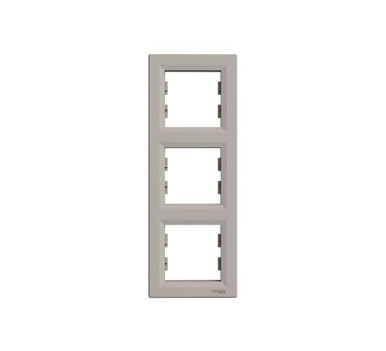 Рамка тройна вертикална Asfora бронз main image