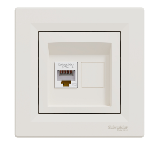 Компютърна розетка RJ45 сat5e UTP Asfora крем main image