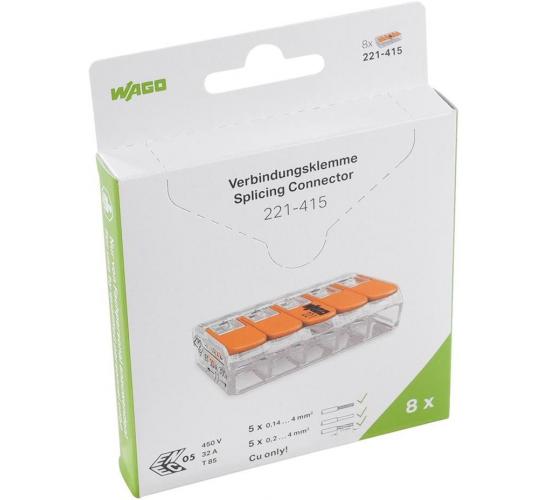 Клема WAGO 221-415 5x4mm2/8бр/опаковка main image