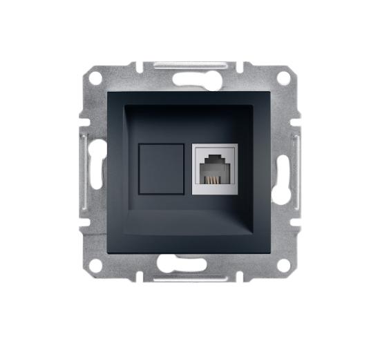 Телефонна розетка RJ11 Asfora антрацит main image