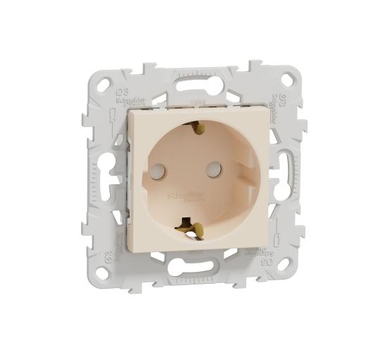 Контакт Шуко с монтажна рамка слонова кост NU503644 main image