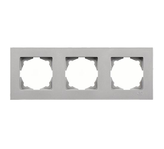 Рамка Егона тройна сива main image