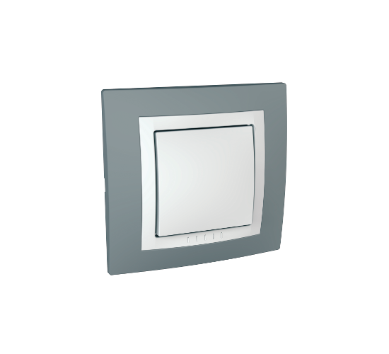 Ключ единичен схема 1 10A 250VAC Unica сив/бял ДО ИЗЧЕРПВАНЕ НА КОЛИЧЕСТВАТА main image