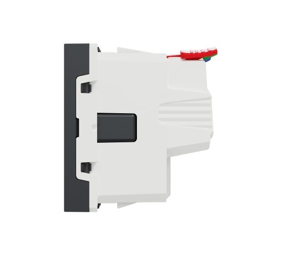 Единичен контакт Шуко 16A 250V, безвинтово свързване антрацит NU305754 main image