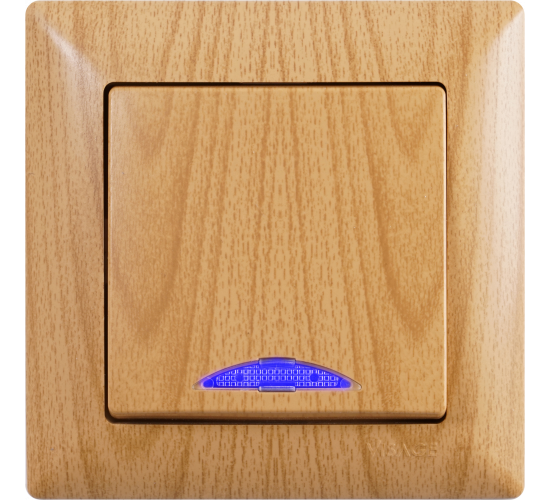 Ключ единичен светещ схема 1 Visage круша main image