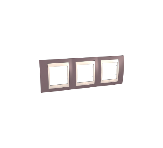 Рамка тройна Unica Plus бледоморав/слонова кост ДО ИЗЧЕРПВАНЕ НА НАЛИЧНОСТИТЕ main image