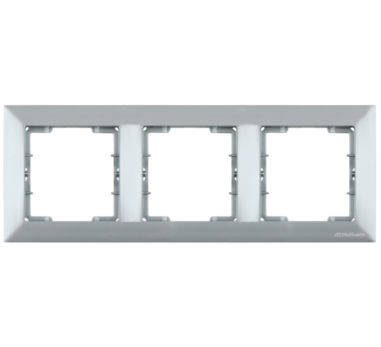 Рамка тройна Mutlusan Candela сива main image