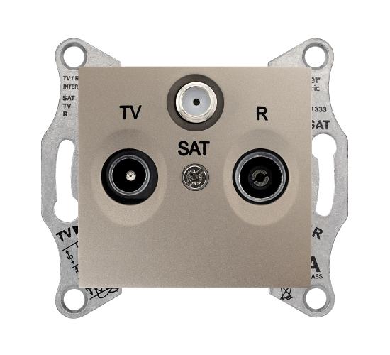 TV/R/SAT розетка без рамка Sedna титаний OLD SERIES main image