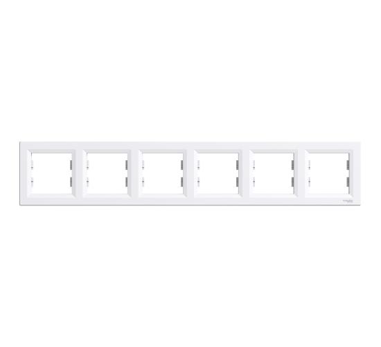 Рамка шесторна хоризонтална Asfora бялa main image