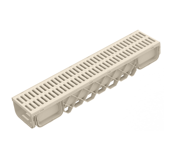 Канал отводнителен 200мм/145мм с пластмасова решетка 1 метър main image