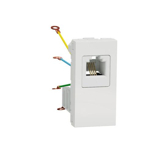 Телефонна розетка RJ12 1 модулна бял New Unica NU349118 main image